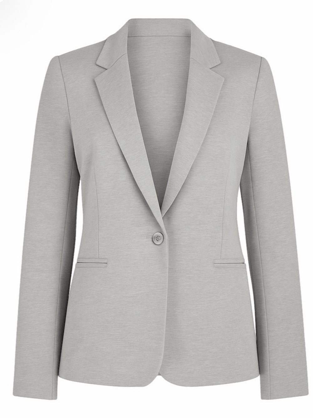 Express Light Gray Single-Button Blazer